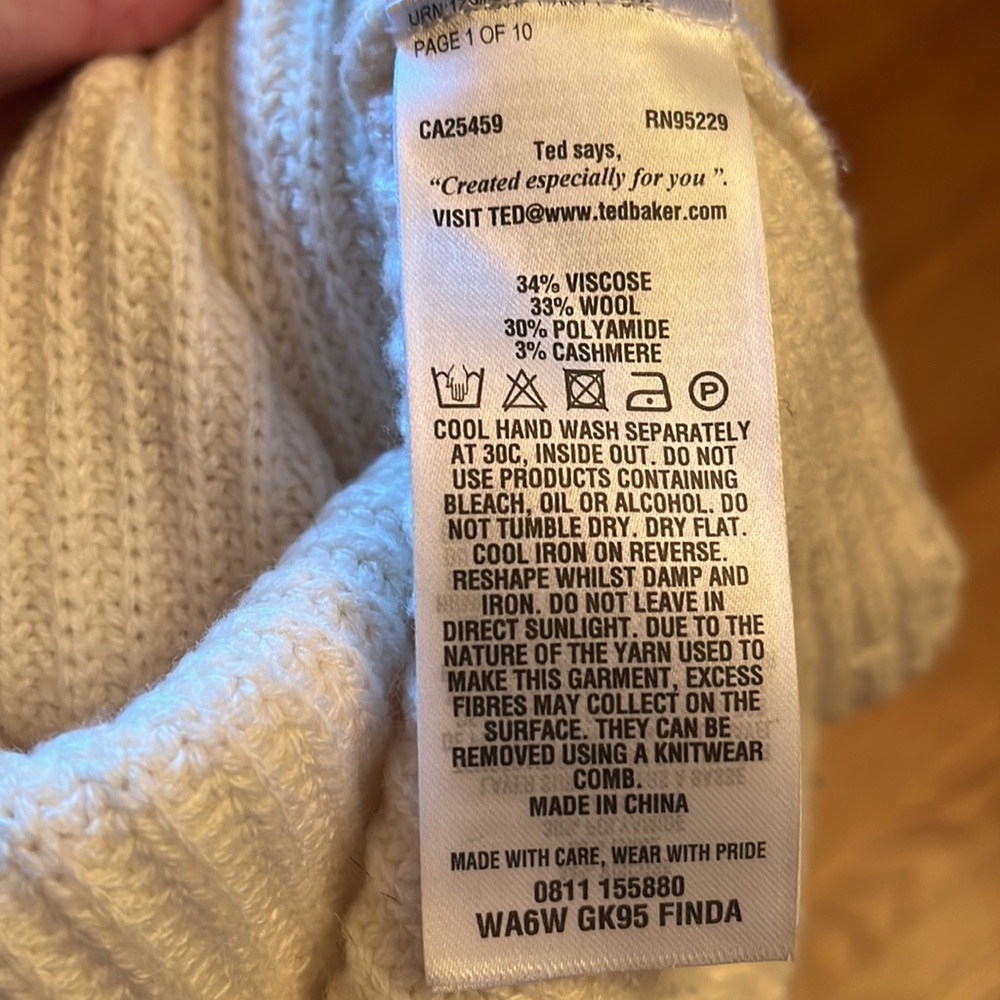Ted Baker Light Cream Color Sweater - Picture 9 of 9